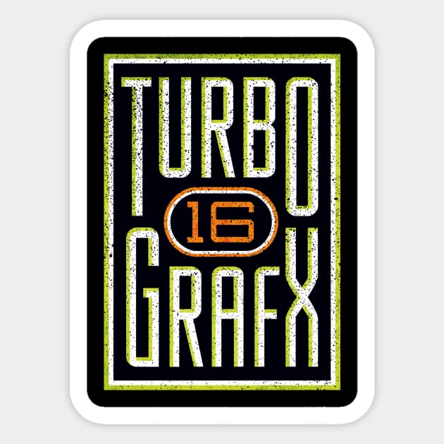 TurboGrafx 16 Logo Sticker by Super Retro City